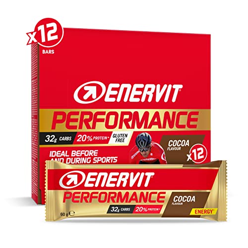 Enervit Performance Energy Bar, Cocoa, 12-Pack