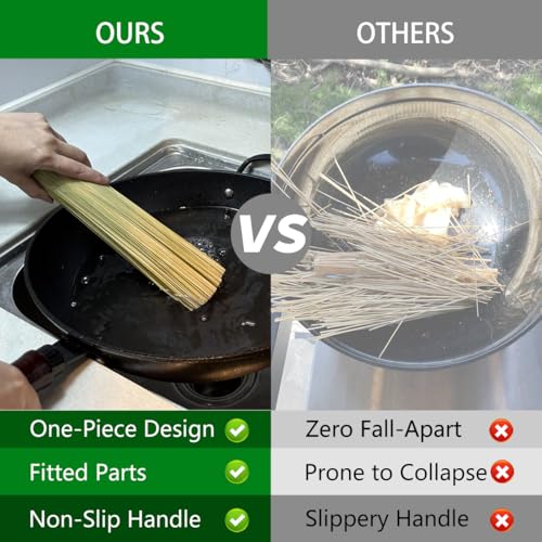 Kunknot 2-Pack Natural Bamboo Cleaning Brush Set Heavy Duty Wok Scrubber for Cast Iron Pans, BBQ Grills & Pots Stubborn Stain Remover, Kitchen Scrub Brush - Thumbnail 5