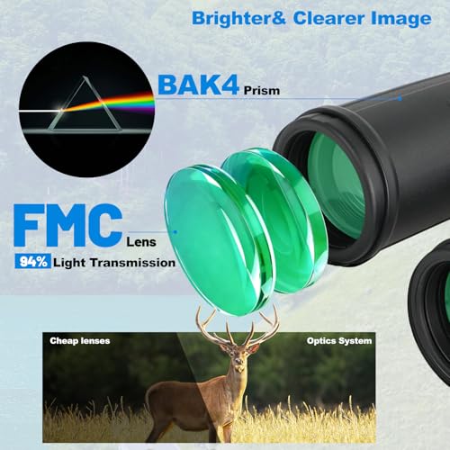 Binocular UHD 12x42 Impermeable con Adaptador para Teléfono miniatura 4