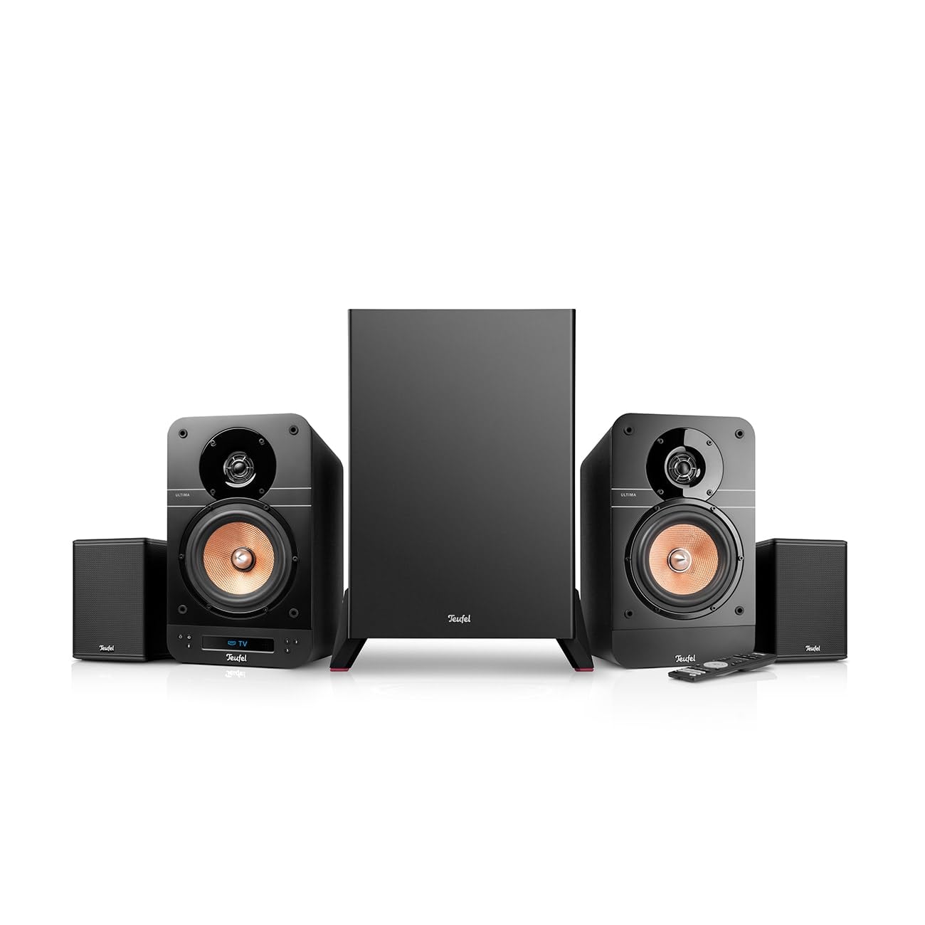 Teufel Ultima 25 Active 4.1 Système de Son avec Caisson de Basses sans Fil - Les Beatles, Paul McCartney, John Lennon, RIngo Starr, George Harrison Teufel Ultima 25 Active 4.1 Système de Son avec Caisson de Basses sans Fil