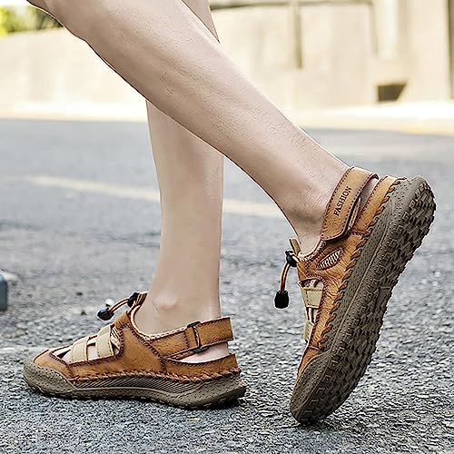 Sandalias de malla para hombre: calzado casual de cuero para caminatas de verano 2