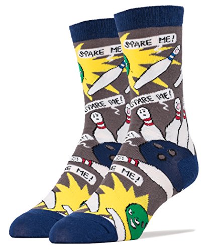 Oooh Yeah Men's Funny Novelty Animal Socks (Spare Me Bowling)