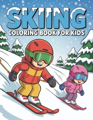 Skiing coloring book for kids: 50 Fun and Cute Skiing Pages to Color for Boys and Girls image 2