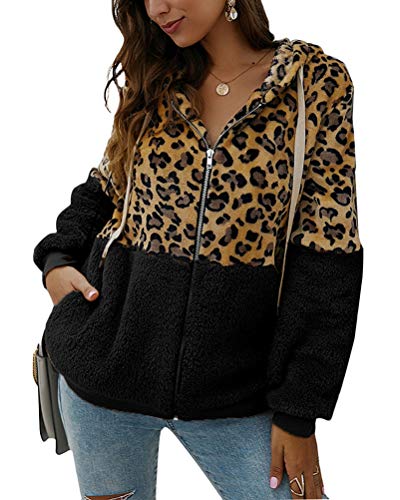 Sweat à capuche zippé pour femme veste unie doublée polaire chaude