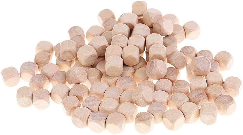 CALANDIS® 100pcs/Pack DIY Wooden Blank 6-Sided Dices DIY for DND MTG RPG Board Card Games Props | Accessories & Dice | Dungeons & Dragons | Role Playing Games | Games