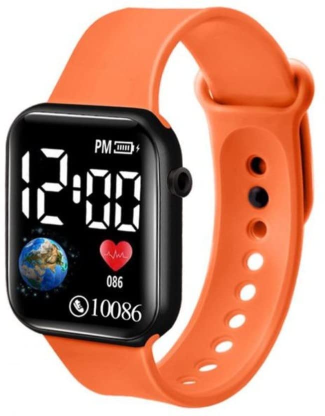 MASTRENA Digital Dial Waterproof Smart Design LED Display Kids Watch for Boys & Girls (Orange Strep Watch) (B0BSV46H43) Amazon Price History, Amazon Price Tracker