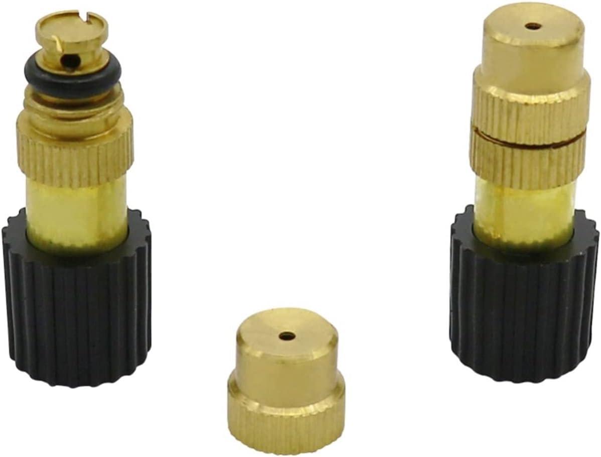 Gardening Irrigation Dripper Atomized Brass Nozzle Sprayer Drip Irrigation Plant Watering Sprinkler Garden Sprayer Greenhouse Cooling System 15 Pieces