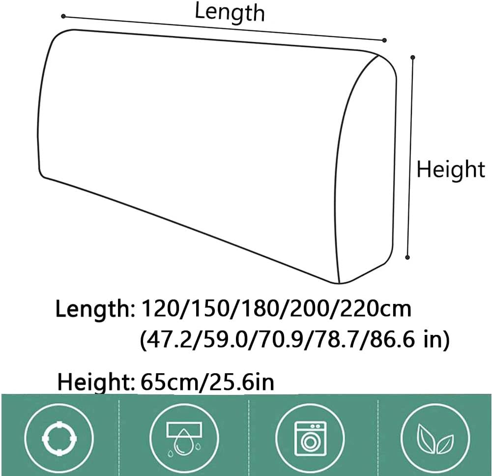 Queen King Bed Head Cover, Stretch All-Inclusive Bed Head Protector Cover,Thicken Headboard Cover,for Bedroom Decoration(120/150/180/200/220 cm)
