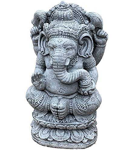 Stone and Style Steinfigur Ganesha 12,1 kg frostfest Steinguss massiv