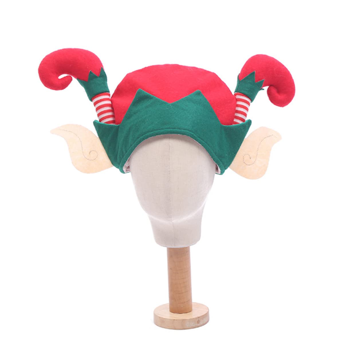 Amosfun 3st Nikolausmütze Weihnachtsmütze Zubehör Elfenmütze Mit Ohren Weihnachtskostüm Hut Dekorativer Weihnachtshut Elfenmützen Für Erwachsene Clown-hut Dekorativer Hut Cosplay Ältere