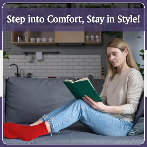 Women's Triple Cuff Crew Socks Cotton Colorful 6-pack, Soft, Breathable & Seamless Socks for activewear2