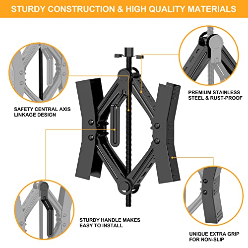 Circleroad Camper Wheel Chock Stabilizer 2 Sets, Rv Wheel Chock X Locking For Travel Trailers, Heavy Duty Tire Chocks Accessories With Bag, Wrench, Hex Socket, Drill Bit #TOP5