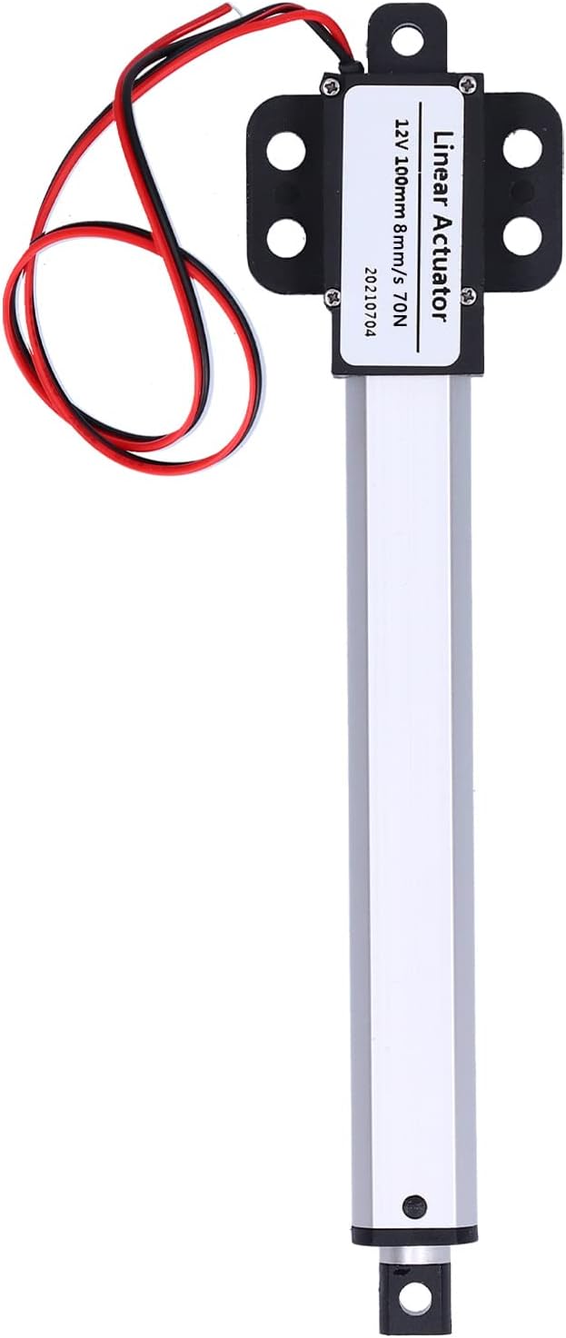 Linear Actuator Electric Mini Linear Actuator, 100mm Stroke 12V Input Linear Motion Actuators Low Noise Short Circuit Mini Electric Actuator for Bed Armchair (Stroke