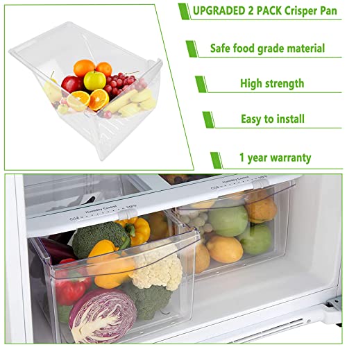 Alvar [2 Pack] Upgraded 240337103 Crisper Bins Drawers Replacement For Frigidaire Kenmore,Crosley,White Westinghouse Refrigerator,Fridge Replacement Drawers For 240337102,240337105,240337107,240337108 #TOP5