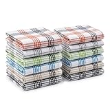 BOSKIMO Strofinacci da Cucina in Cotone con Spugna – Set da 12 Panni Assorbenti e Riutiliz...