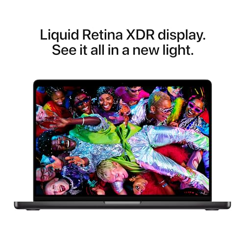 Image of Apple 2025 MacBook Pro Laptop with M5 chip with 10‑core CPU and 10‑core GPU: 14.2-inch Liquid Retina XDR Display, 16GB Unified Memory, 1TB SSD Storage; Space Black with AppleCare+ (3 Years)