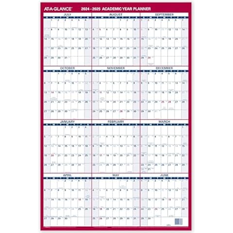 AT-A-GLANCE 2024-2025 Erasable Calendar Cover