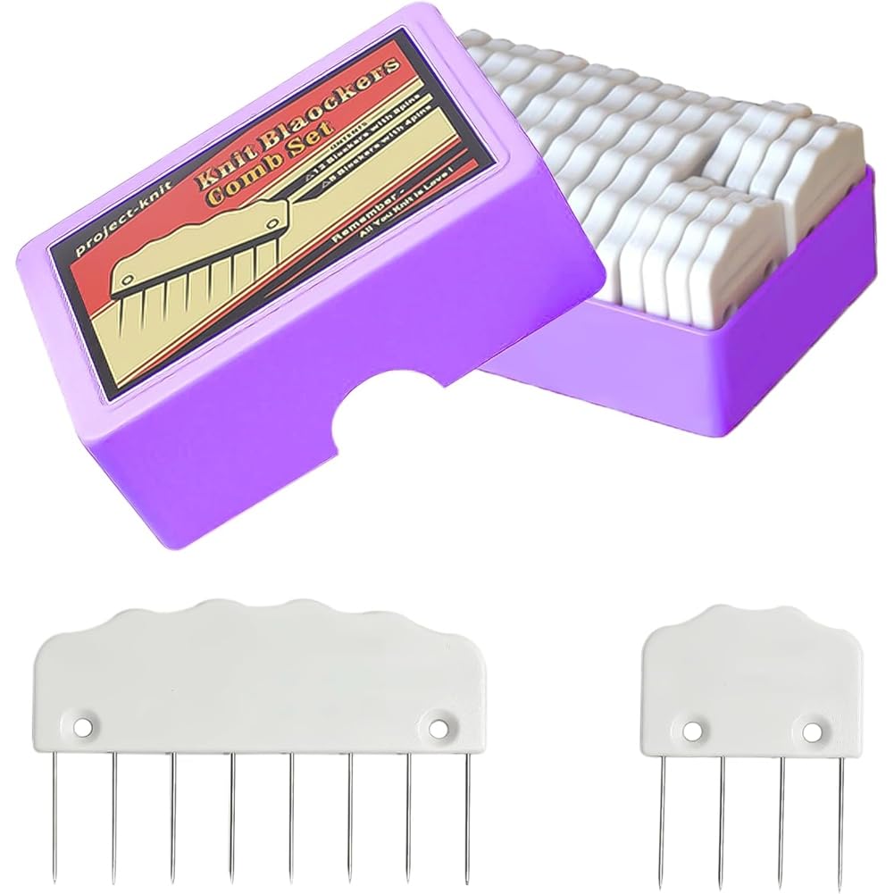 Vjsujehgy Knitting Cleaning (20pcs), Knit Blockers Combs for Crochet Mat Cleaning Board
