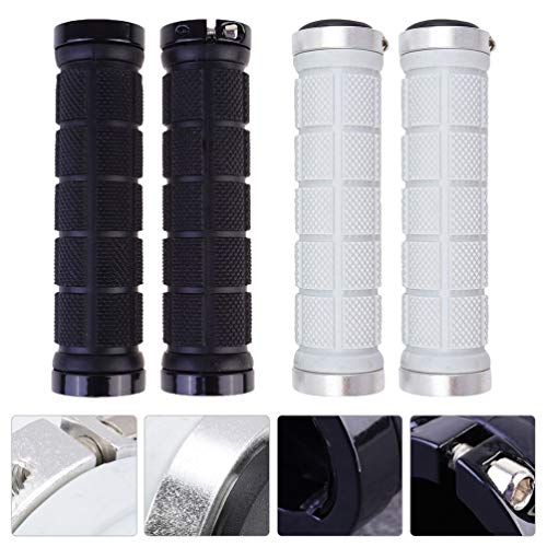 CLISPEED 2 Pares de Apertos de Bicicleta de Borracha Macia Antiderrapante Capa de Pega de Bicicleta