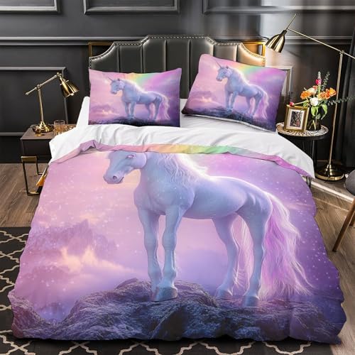 Drap de couette licorne magique en microfibre résistante - 2