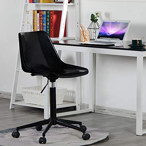 Preisvergleich Produktbild DICTAC Bürostuhl höhenverstellbar Bürohocker Arbeitsstuhl ergonomisch Computerstuhl drehbar Schreibtischstuhl 360°Drehstuhl für Haus Office Belastbarkeit bis 180 kg Schwarz