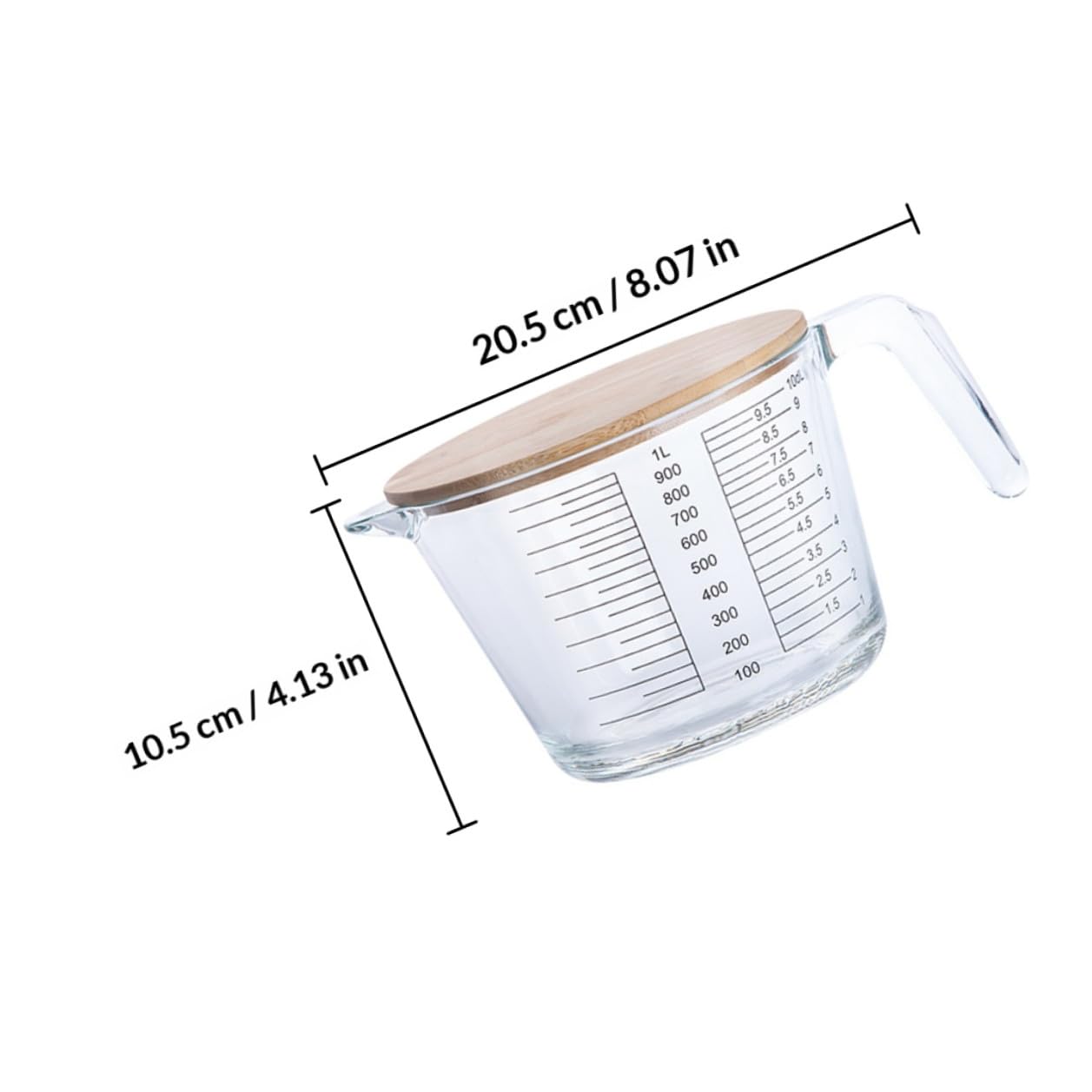 Jarra Medidora Fácil de Limpiar y Usar de Resistente al Calor con Escala, Taza Medidora Práctica y Reutilizable para Líquidos y Jugos en Cocina
