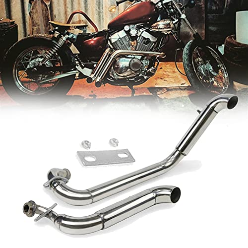 Silenciador De Tubo De Escape De Motocicleta Silenciadores De Tubos De Arrastre De Escape Completo Cromado para Yamaha Virago 250 XV125 XV 125 XV250 XV 250