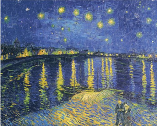 Poster Van Gogh Night Harbour Lights 50x40 déco murale chambre