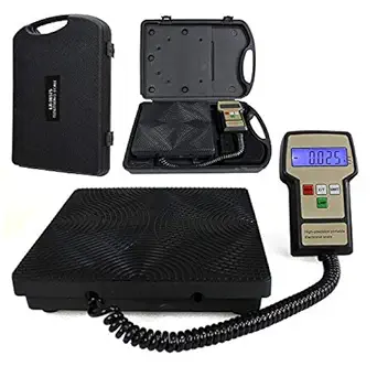 Smartxchoices Digital Electronic Refrigerant Charging Recovery Scale Meters 220 lbs for HVAC with Case