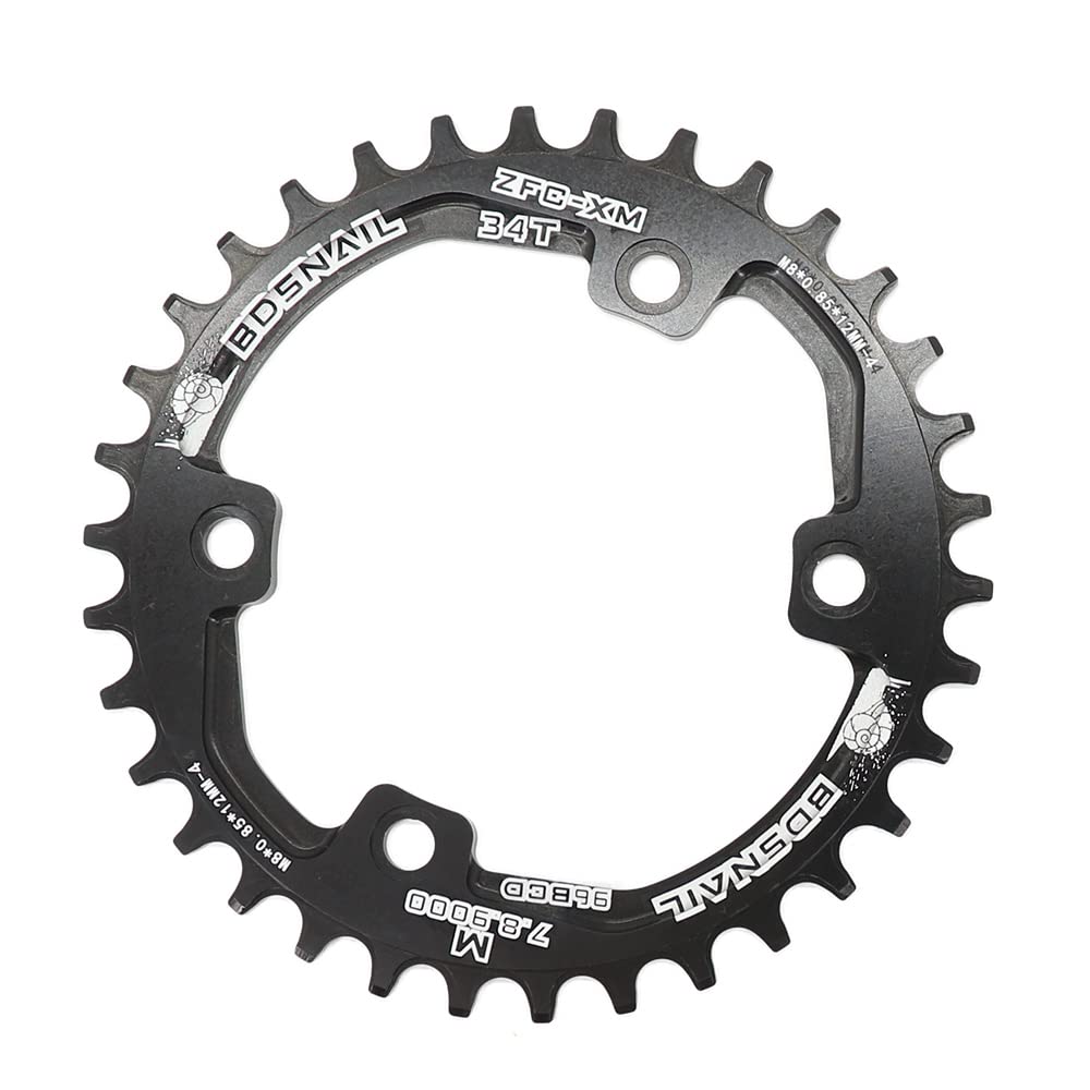 Plateau de pédalier rond 96 BCD noir pour vos randonnées et sorties VTT