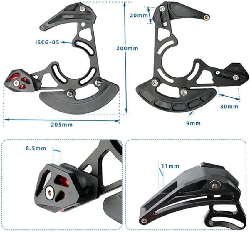 Single Disc Mountain Bike Chain Guide for ISCG03/ISCG05 – Aluminum Alloy Chain Stabilizer for 32T-38T Systems, Compatible with BB Threaded Spindle