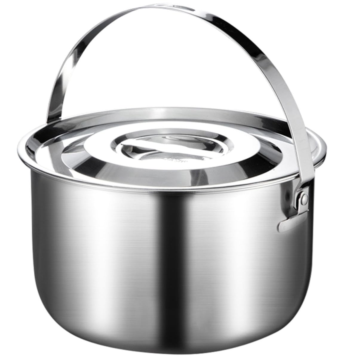 Saladier en acier inoxydable bol cuisine robuste couvercle 2,4L