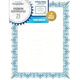 GEO39087 - Unique Blue 8-1/2x11 Award Certificates/Gold Seals