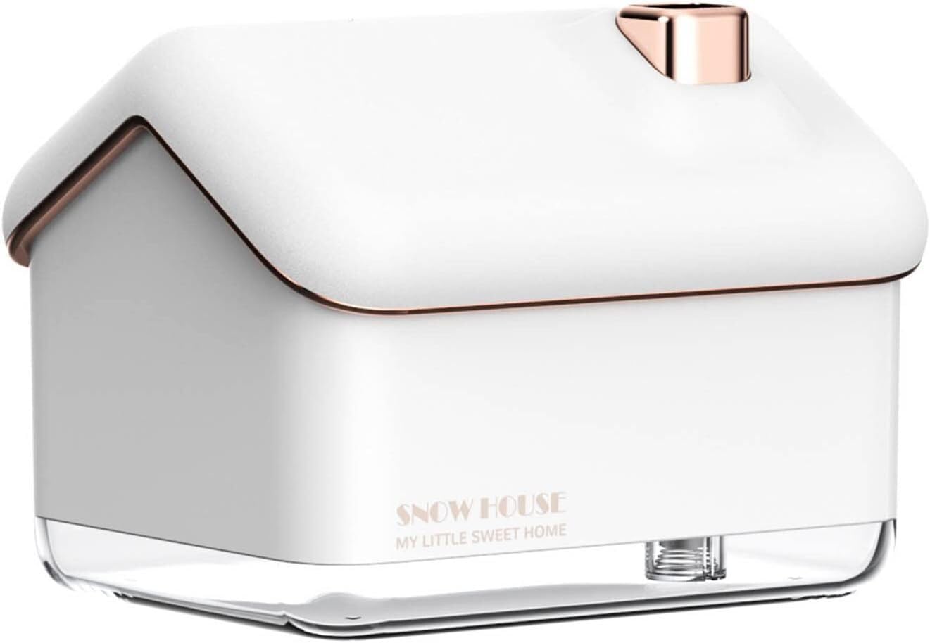 Mini humidificateur contre l'air sec avec veilleuse maison enneigée