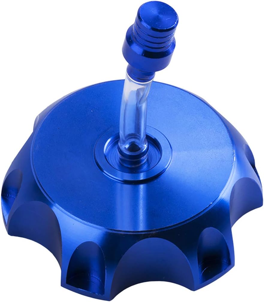 Gas Fuel Tank Cap CNC Aluminum With Breather Valve For 50cc 70cc 90cc 110cc 125cc 140cc 150cc 160cc Motorized Bicycle Pit Dirt Bike (Blue) By OTOHANS AUTOMOTIVE