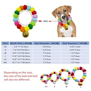 Pom Pom Dog Collar Elastic Cat Collar Decorative Plush Ball Puppy Necklace Eye-catching Pom Pom Pet Collar Necklace with Bell for Taking Photos, Walking, Outdoor Sports (S, Red Pink) Pom Pom Dog Collar Elastic Cat Collar Decorative Plush Ball Puppy Necklace Eye-catching Pom Pom Pet Collar Necklace with Bell for Taking Photos, Walking, Outdoor Sports (S, Red Pink)