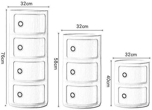 Miniatura 6 de Mesita de noche portátil para dormitorio, sofá moderno, mesa auxiliar para sala de estar, mesa auxiliar de plástico, para espacios pequeños (color