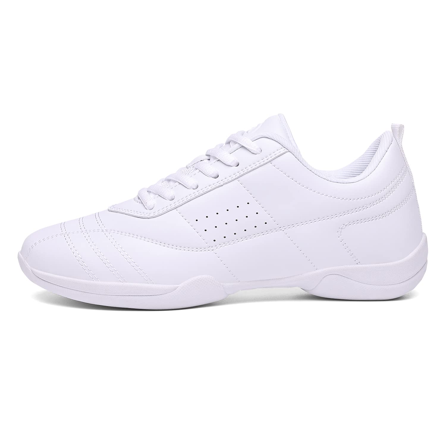 DADAWEN Damen Cheerleading Schuhe Mädchen Sneaker Weiß