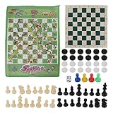 Juego 3 en 1 --- Ajedrez, borradores, ajedrez serpiente Juego 3 en 1 para satisfacer diferentes necesidades de juego, puedes disfrutar de diferentes formas de juego.
