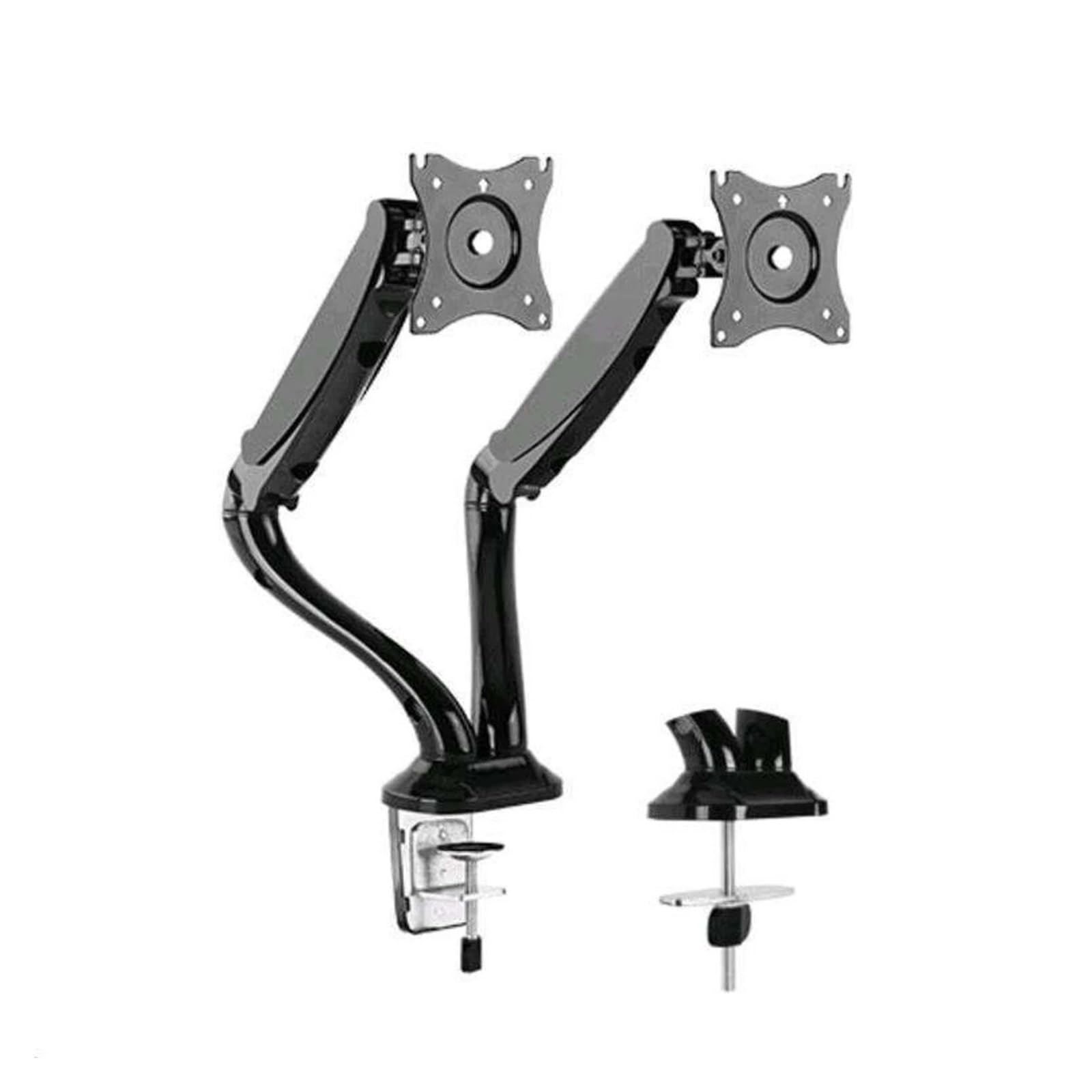 TKJfdTY Dual Arms For Desktop Mounting Bracket With Gas Springs And Full Motion For 17-27 Inch Screens
