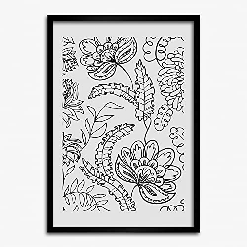 Cadre MDF 40x60 cm Tulup avec affiche zen moderne pour décoration murale