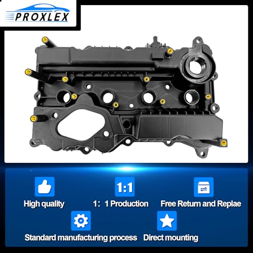 Image of 224002GGB0 Engine Valve Cover with Gasket Compatible with Kia Optima 16-20 Sorento 16-20 Sportage 17-22 Stinger 15-20 Hyundai Sonata Santa Fe 2015-2020 Replaces# 22400-2GGB0