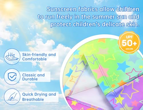 Image of Girls Tankini Swimsuit UPF50+ Ruffle 2 Piece Bathing Suit Full Coverage Kids Swimwear Ages 2-14 Years