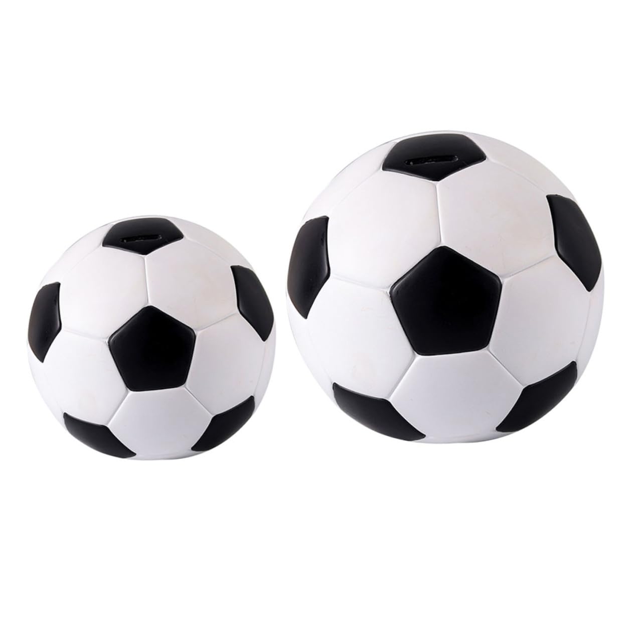 BESPORTBLE 2pezzi Pallone da Calcio Salvadanaio in Vinile Salvadanaio Domestico Forma di Palla da Calcio Contenitori per Monete Decorazioni per Casa