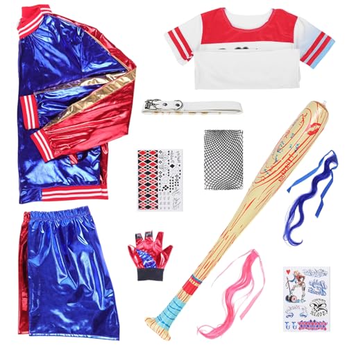 Alaiyaky costume da donna Harley Quinn, cosplay clown, costume Quinn