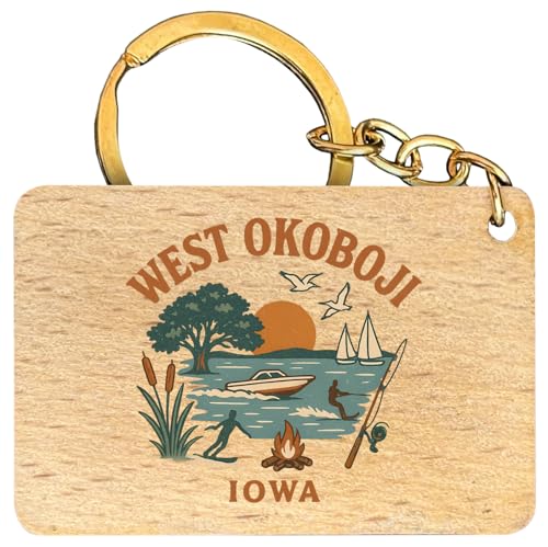 R and R Imports West Okoboji Iowa Keepsake Souvenir Flat