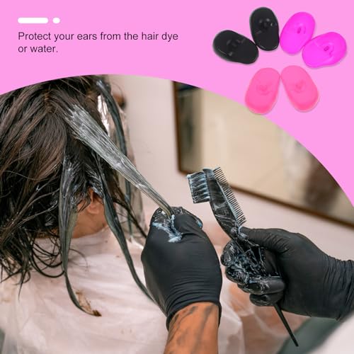 Healvian 3 Pairs Earmuffs Silicone Ear Dryer Ear Protectors for Hairdressing Hair Perm Dye Highlight
