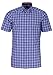 Produktbild Olymp Hemd Luxor Modern Fit Halbarm, Blau Rot Weiß kariert, Bügelfrei, Button-down Kragen, Knitterfrei, Innenkragen ausgeputzt (41)
