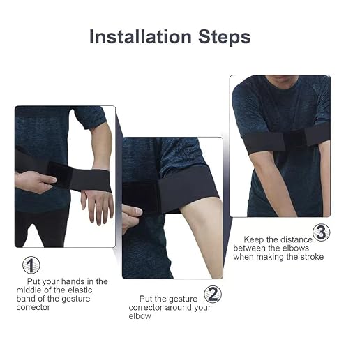 Lefeng Golf Swing Arm Band, Posture Motion Correction Belt, Golf Smooth Swing Training Aid Arm Band, Golf Swing Training Aid For Golf Beginners (Black) #TOP4