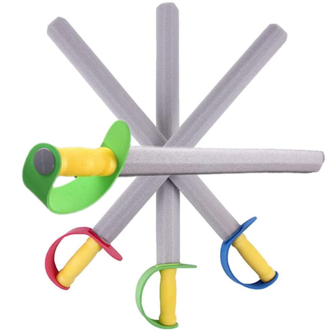 Espada de espuma para niños 4 pcs 21 inch de largo juguete de espuma Eva espada de seguridad suave e impermeable espada de cosplay para accesorios de actuación de jardín de infantes espada de juguete